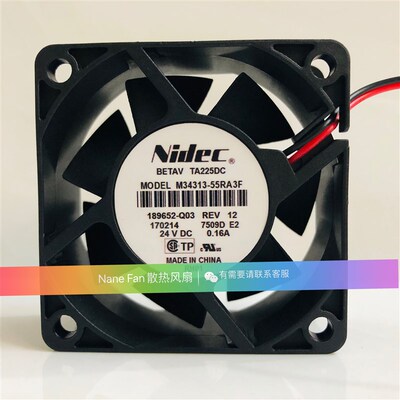 NIDEC TA225DC M34313-55RA1F/2F/3F/9F/11F 24V 6cm6025散热风扇