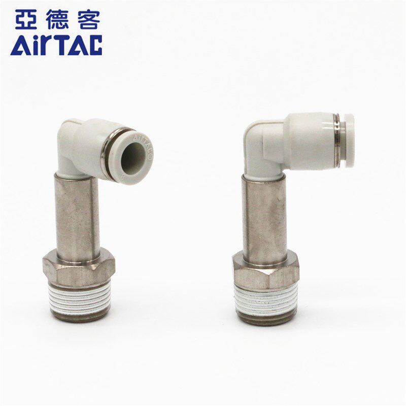 亚德客AIRTAC加长型弯头螺纹直角PLL4/6/8/10/12-M5/01/02/03/04