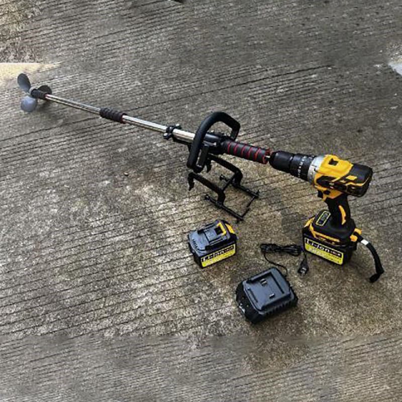 手持推进器船外机锂电池手持螺旋桨充气船橡皮艇塑料挂机电钻划桨