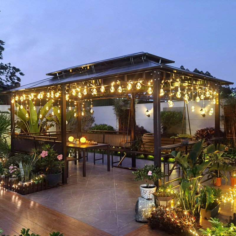 凉亭组装移动户外遮阳棚庭院花园房子铝合金亭子别墅公园阳光雨棚