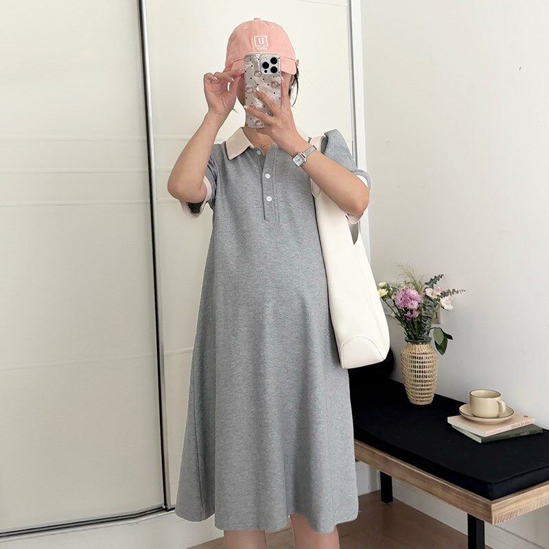 孕妇连衣裙2025新款夏季轻奢高级感小个子遮肚子不显怀大码孕妇装