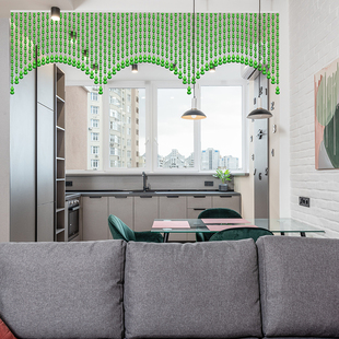 全桃木葫芦帘入户门隔断帘客厅玄C关珠帘卫生间厕所门帘遮挡半挂