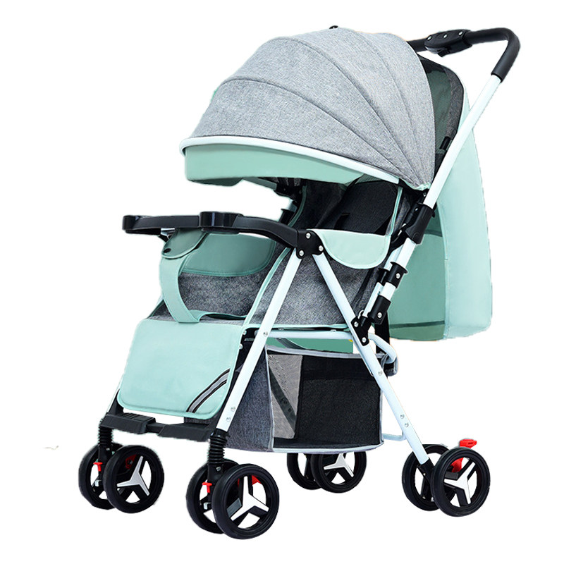 小孩宝宝婴儿车推车双向可坐可y躺睡手推车轻便防震折叠小巧便携