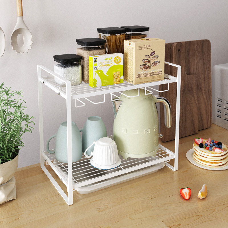 桌面水杯架放茶杯玻璃杯架子沥水收纳柜内置物Q架红酒杯架倒挂家