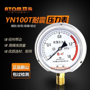 鹳山YN100T船用耐震压力表径向带边夜光yn60t抗震船用表1mpa鹤山