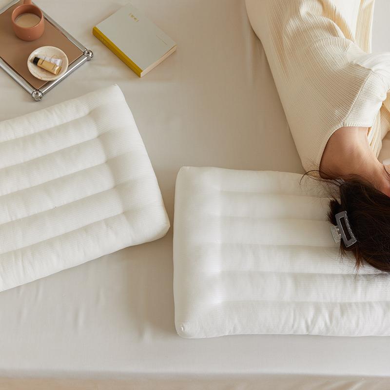 原棉枕芯60支木本A类成人枕全棉48*74羽丝绒枕头单人矮枕