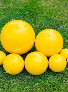 爆款速卖通彩色不锈钢空心球广场橱窗黄色多尺寸喷漆不锈钢钢球