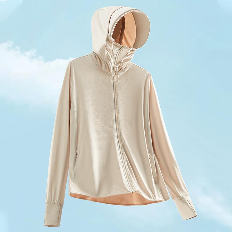 夏季情侣防晒服超薄透气防晒衣男防紫外线大码连帽风衣冰丝皮肤衣