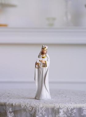 新款圣诞马槽降生组摆件创意家居书房橱窗装饰用品树脂工艺品摆设