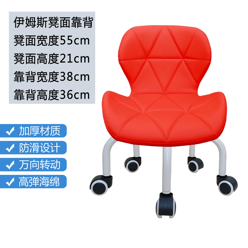 带轮小板凳子圆板凳沙p发修脚矮凳美缝擦地凳垫脚滑轮凳儿童学步