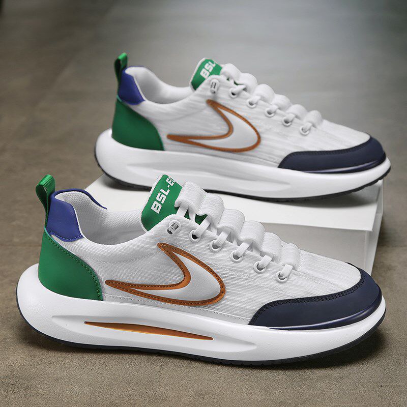 小白鞋男鞋2025潮流新款夏季透气时尚百搭休闲运动V板鞋男款老爹