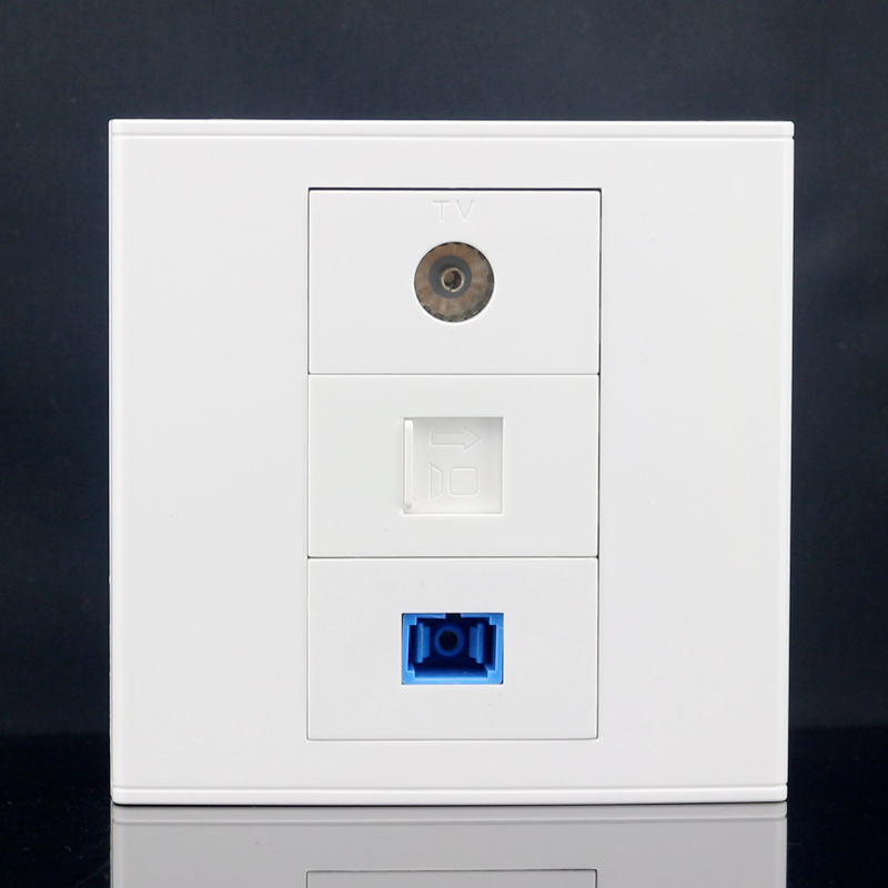 86型网络SC光纤TV电视组合面板电脑网线多媒体墙插面板网线宽带插