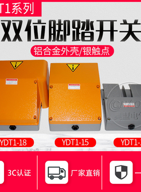 双联脚踏开关YDT1-18/15折弯机脚踏板剪板机双踏板配件双向上下