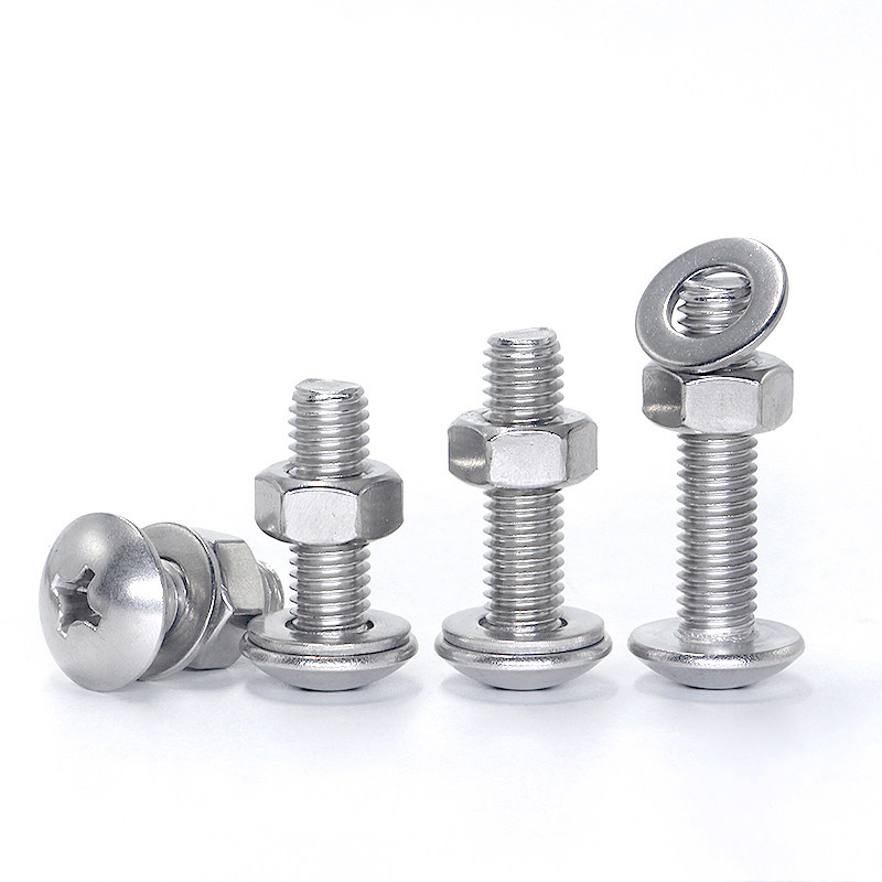 304不锈钢大扁头十字螺丝蘑菇头机螺钉螺母平垫三组合M3M4M5M6M8,金属材料及制品,金属丝/绳/缆,淘宝优惠券,粉丝福利购,淘宝优惠卷