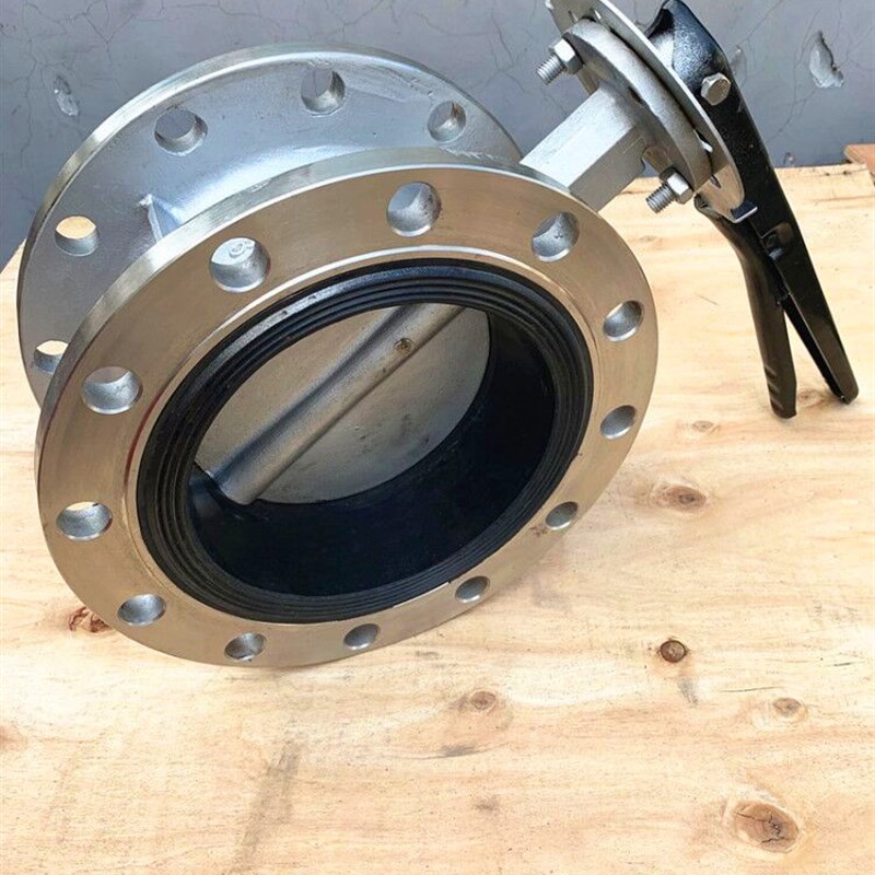 304不锈钢法兰蝶阀 软密封不锈钢蝶阀 手动 涡轮法兰蝶阀d41X-16P