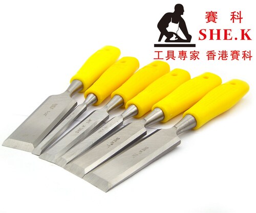 香港赛科SHE.K 防滑柄木工凿 石工凿开槽凿 木雕工具 DIY木工工具