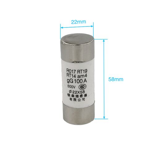 银森陶瓷保险管RO17保险丝熔芯22X58熔断器R017 RT19圆筒RT29-125