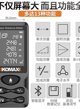 激光测距仪高精度红外线量房仪测量仪装修仪器尺大屏电子尺激光尺