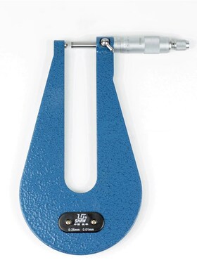 桂林深弓架千分尺0-25 25-50 0.01mm壁厚板材厚度测量管壁厚度尺