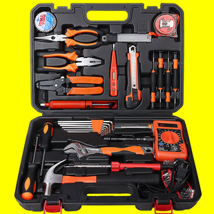 安冠龙家用多功能五金工具箱组合套装园林电工扳手螺丝批综合组套
