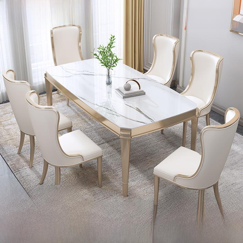 美式现代简约欧式矩形实木餐桌2024新风格