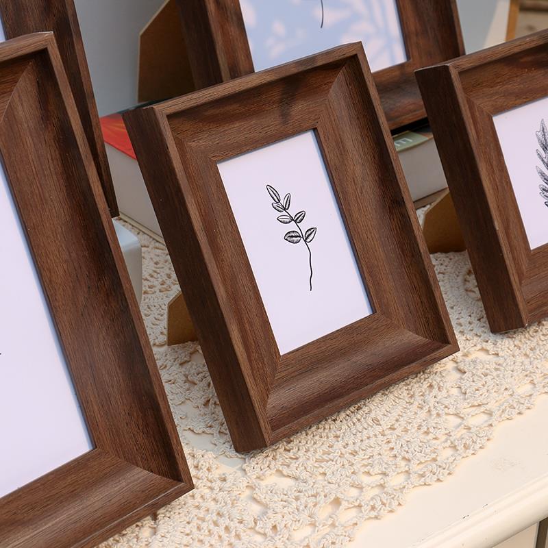 美式定做画框装裱6七7寸A4挂墙覆古客厅冲洗洗照片加相框摆台竖横