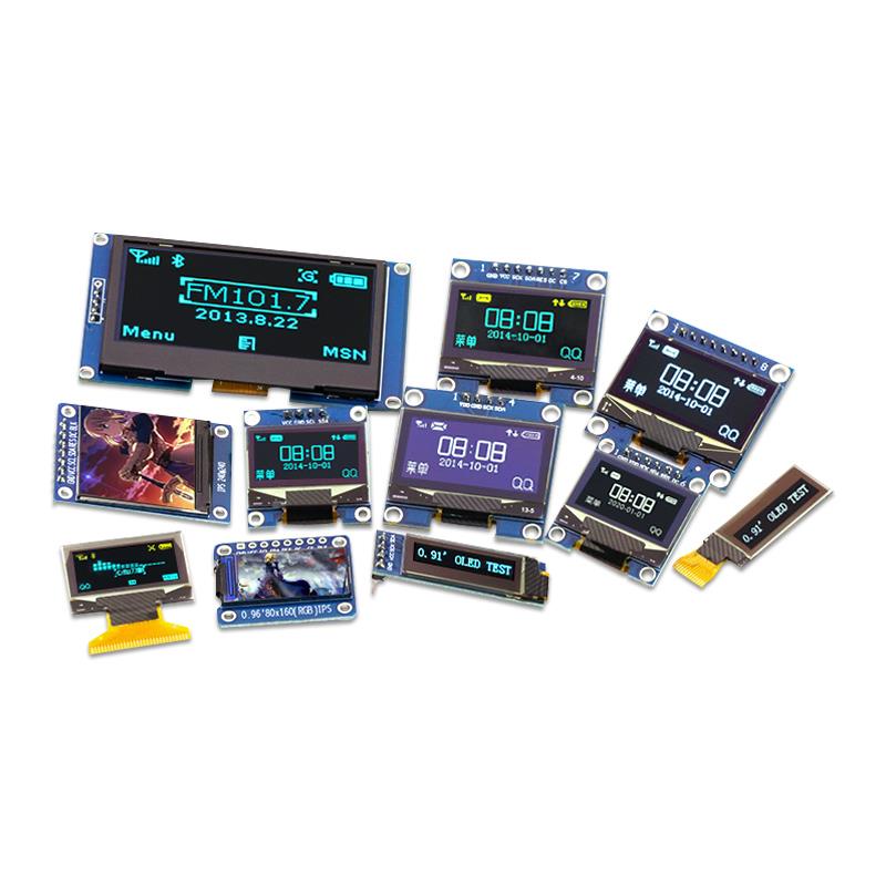 0.96英寸Oled显示模块Spi 0.91 1.3 12864 Lcd彩屏4-Pin 6 Ssd130