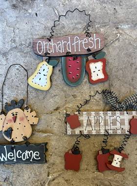 花园悬挂装饰木制手工老牌子（默认缺陷）