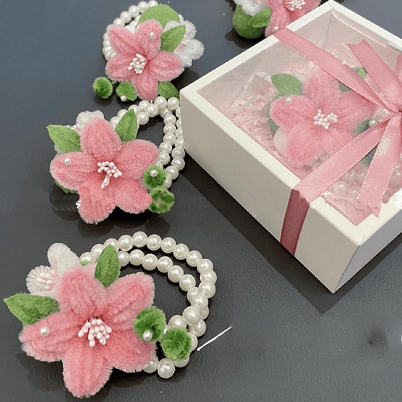 新娘和伴娘组手腕花扭棒手工材料包装婚礼简单创意纪念品婚礼