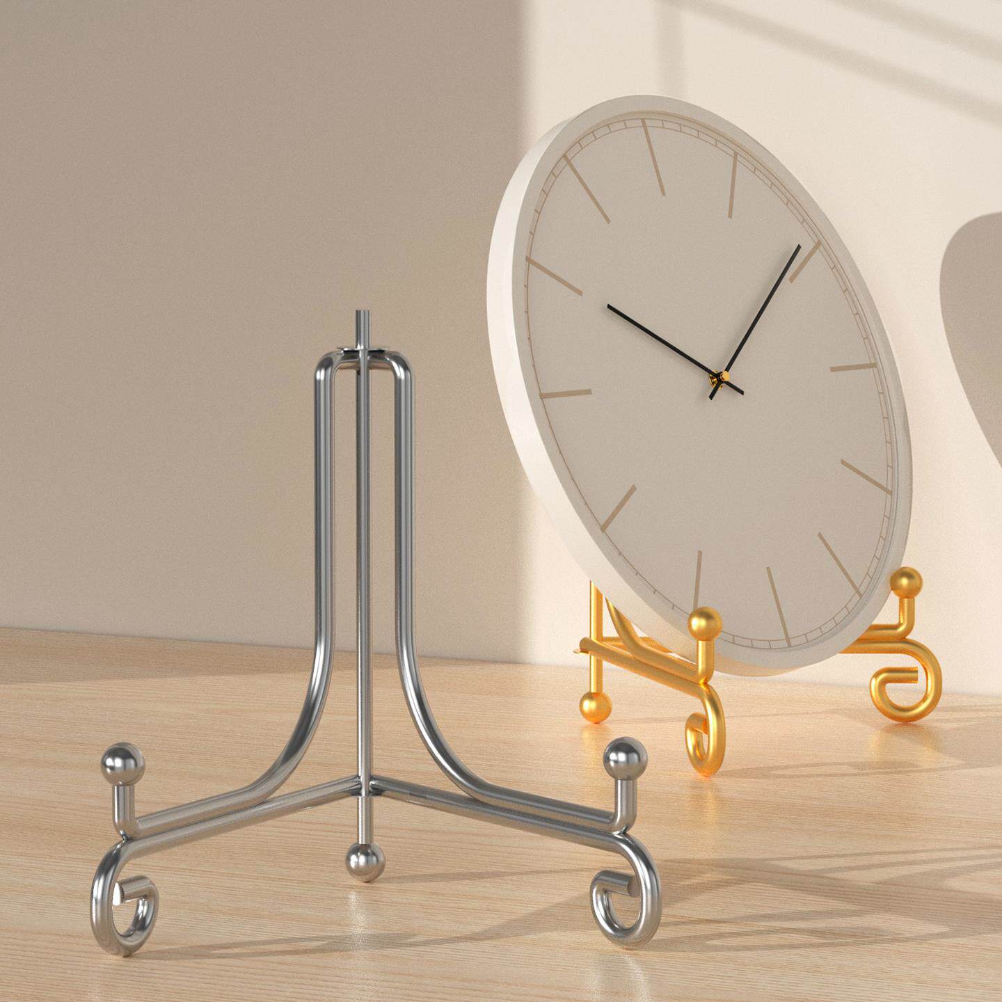 摆件支架钟表展示架摆台摆架普洱茶饼陈列架底座工艺品盘子支撑架