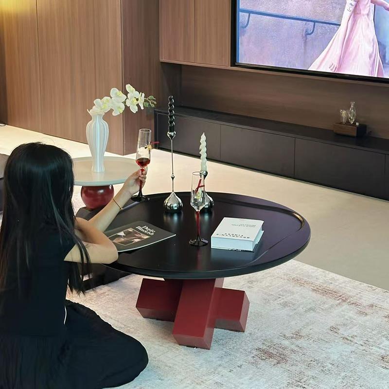 2025新款客厅家用小户型现代轻奢简约实木高级感茶几