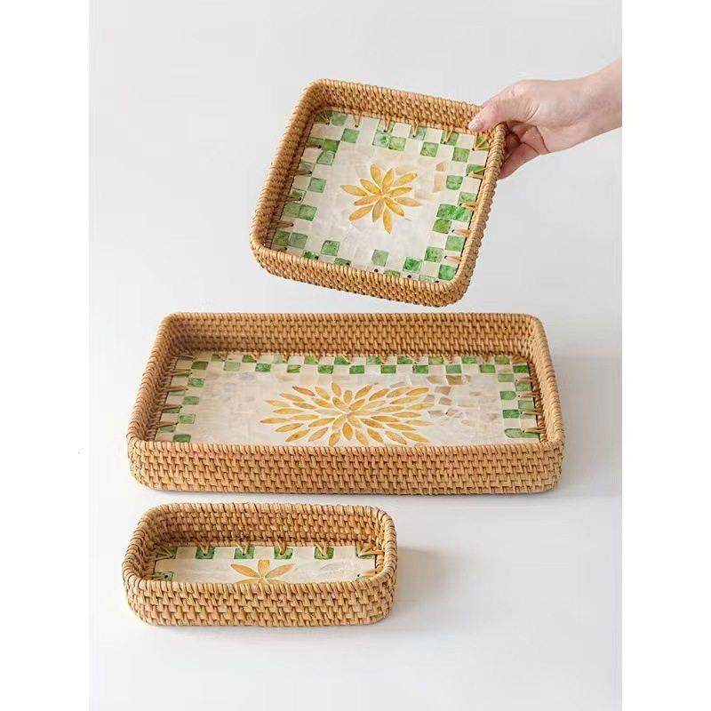 华瑞越南源头工厂直销手工藤编贝壳托 托盘水果盘点点心盘收纳茶,餐饮具,果盆/果盘/果篮,淘宝优惠券,粉丝福利购,淘宝优惠卷