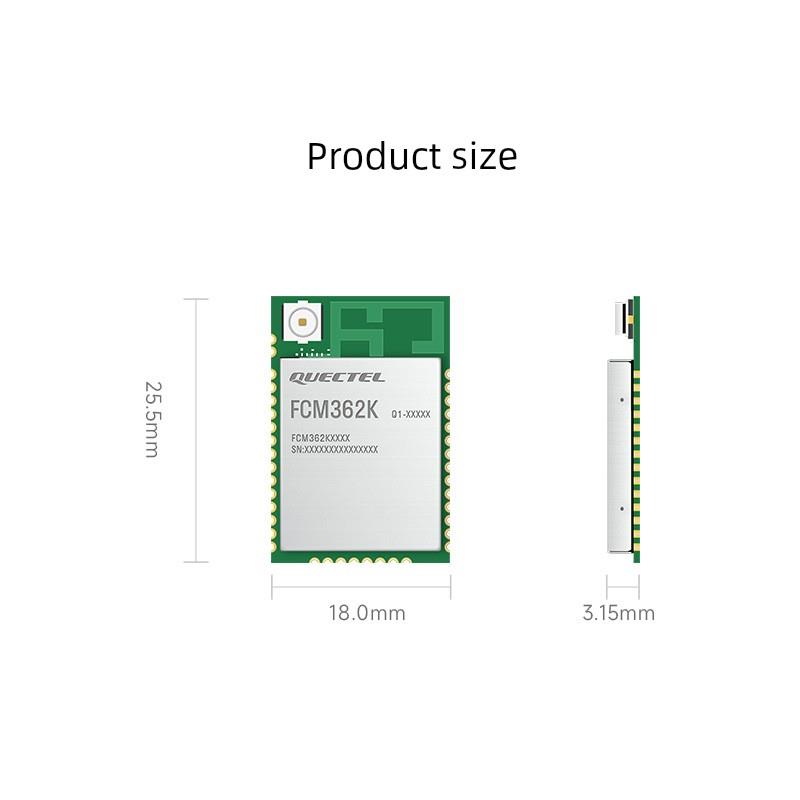 移远FCM362K物联网2.4G/5G双频wifi6模块AIC8800M40B芯片LCC封装