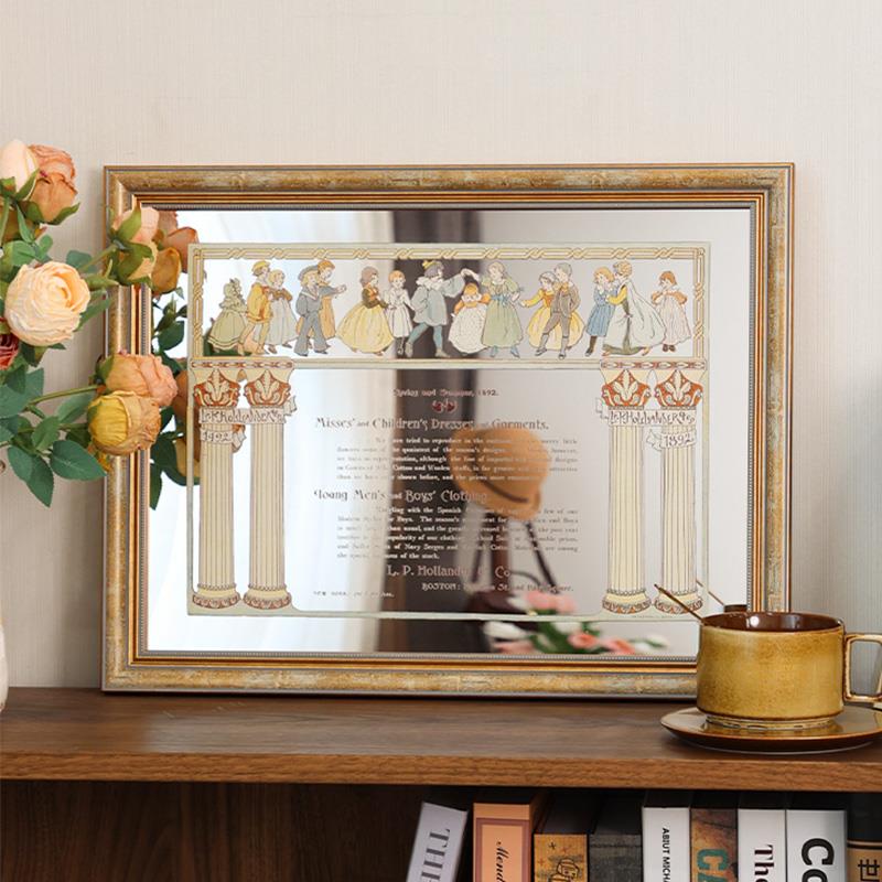 覆古钢琴谱镜子画 画小众艺术装饰画 画客厅卧室钢琴室装饰摆饰氛图片