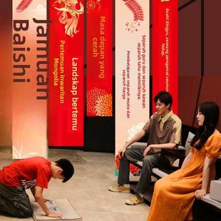 拜师宴新中式仪式感传承酒店氛围装饰场景布置挂布条幅横幅背景墙