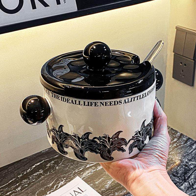 高级感陶瓷猪油罐厨房家用耐高温油坛带过滤网轻奢大容量辣椒油罐,厨房/烹饪用具,猪油罐,淘宝优惠券,粉丝福利购,淘宝优惠卷