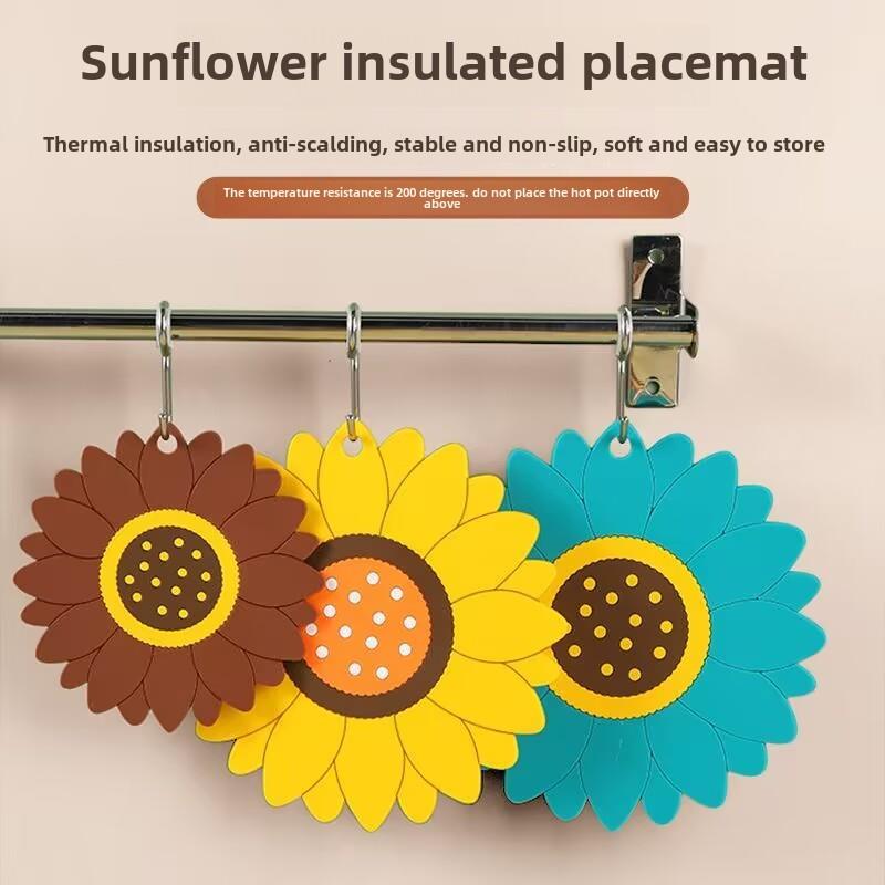 创意向日葵家用防烫隔热垫餐具隔热垫盘子餐桌防烫碗水壶杯餐垫