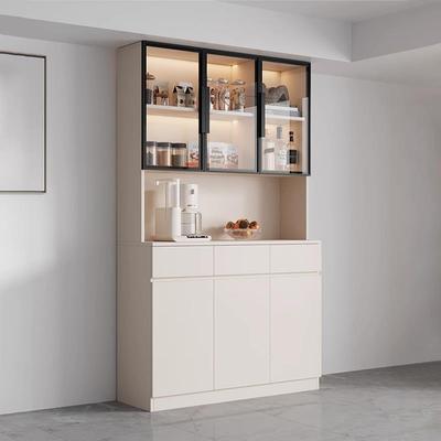 餐边柜实木靠墙一体现代简约家用多功能收纳储物柜客厅高款茶水柜