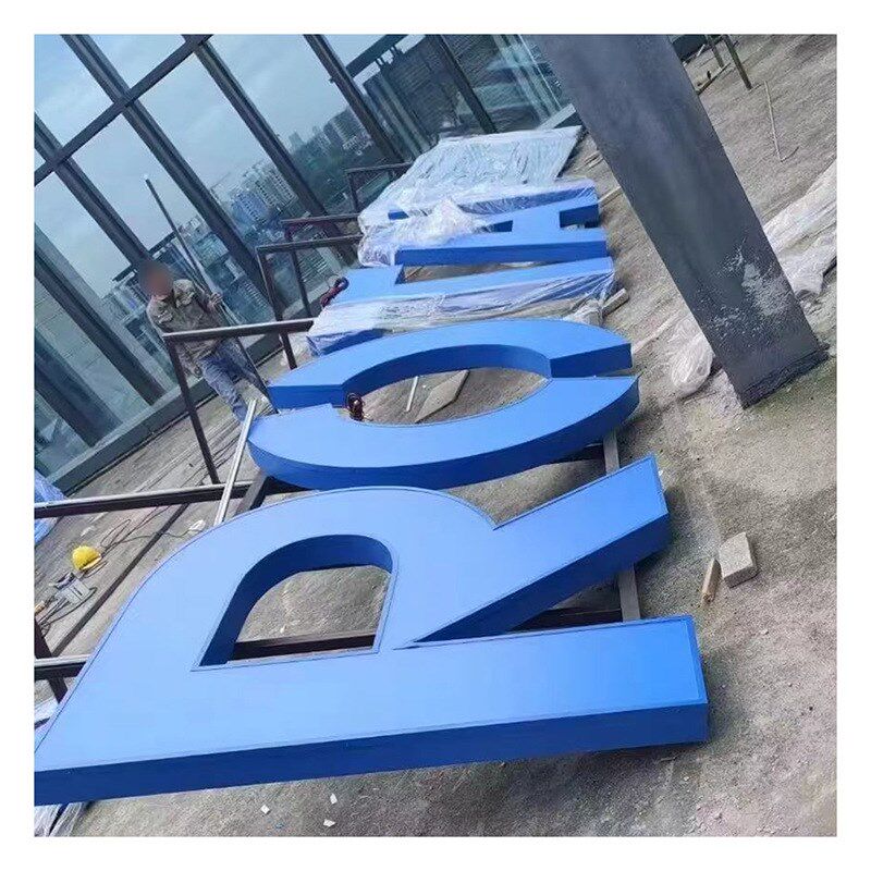 户外大型c玻璃幕墙发光字不锈钢发光字招牌logo字商业楼体发光字