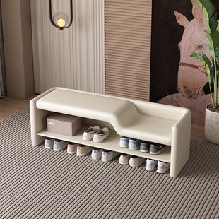 现代艺术亲子换鞋凳门口玄关高z低穿鞋凳一体长条凳入户鞋架可坐