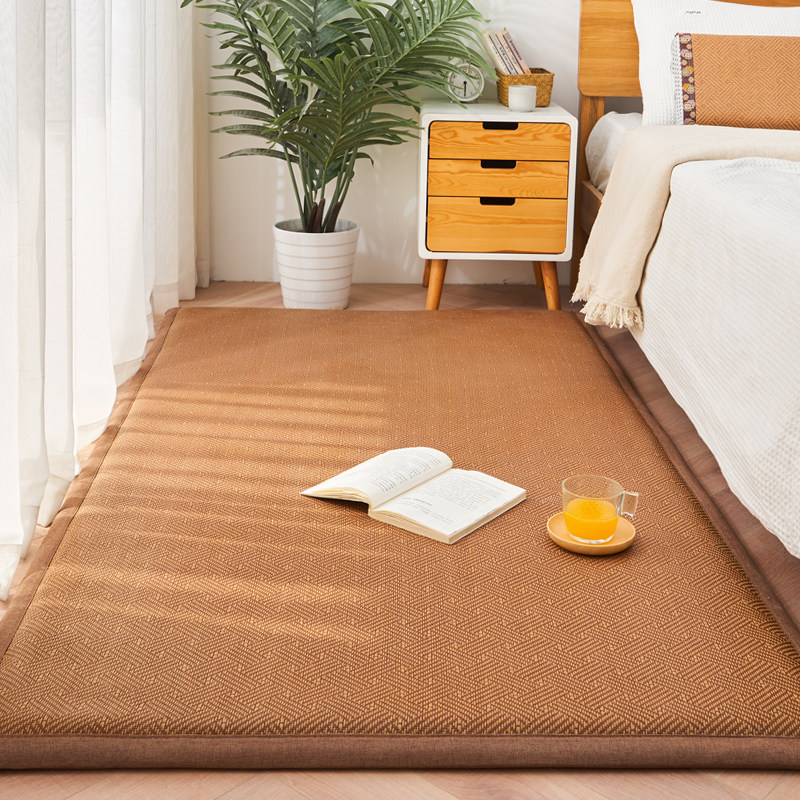 加厚藤席地垫日式榻榻米夏季床z边垫子客厅卧室打地铺凉席地毯神