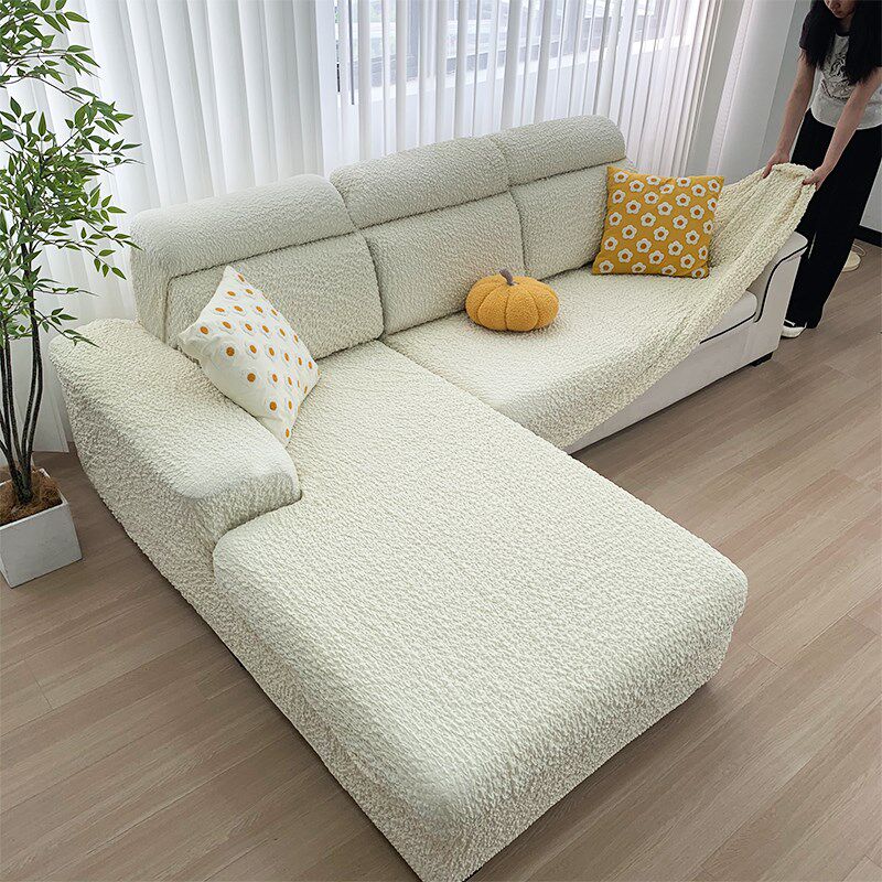 高端弹力沙发套罩全包万能盖布四季通用型轻奢奶油风沙发罩防猫抓