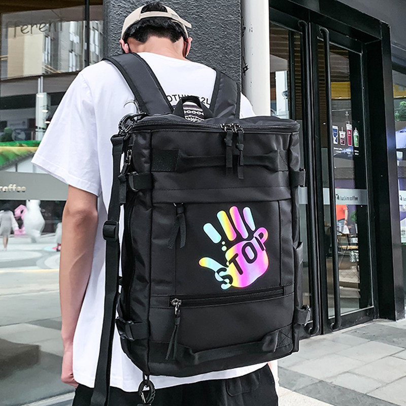 初中生书包男高中生户外潮酷双肩包男生运动篮球背包大学生电脑包