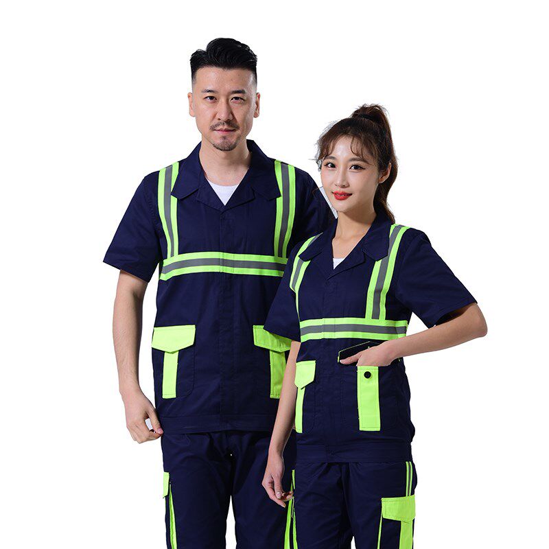 广东市政春秋长袖环卫工作服套装园林绿I化清洁物业保洁劳保服定