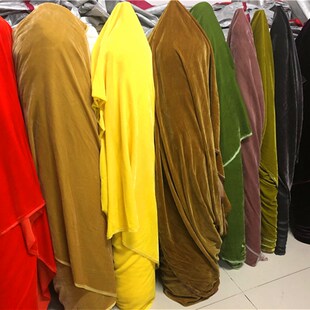 真丝绒面料各色真丝绒羽绒服布料西装 连衣裙吊带裙无弹力真丝丝绒