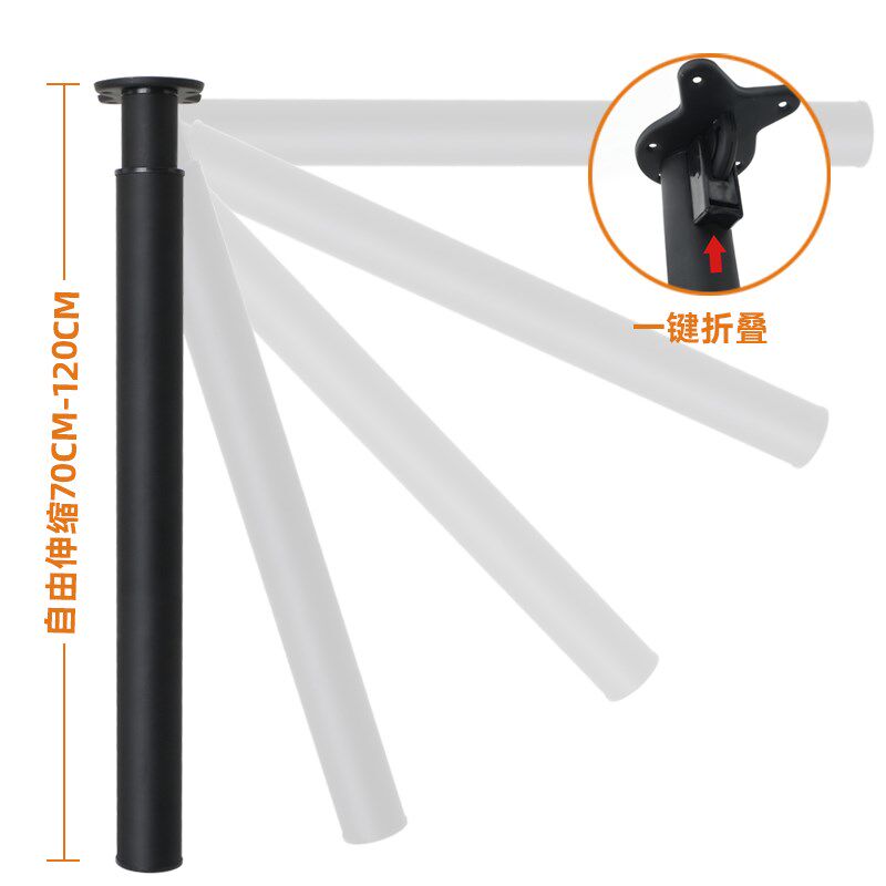 可调节折叠吧台脚重型支架t升降电脑台支撑腿办公桌伸缩脚黑色柜