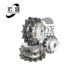 16A34齿双排链轮 1寸34齿真双排 可配双排链条 8分 双排链轮