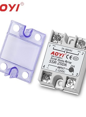 奥仪AOYI单相固态继电器SSR-40DASSR-25VASSR-40AA10-90A规格齐全