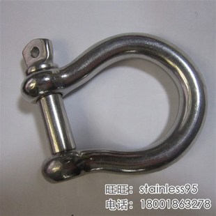 304不锈钢弓型卸扣 链条连接扣不锈钢卸扣M10扣内径28mm 圆形卸扣