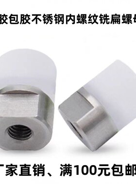 硅胶包胶白色70度-不锈钢铣扁内螺纹扳手位平头形GDI系列